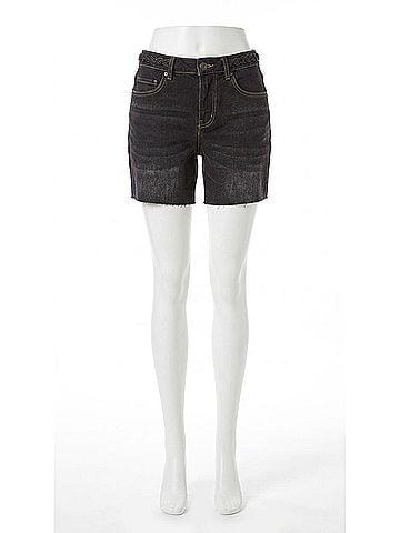 Tribal Audrey Girlfriend Classic Denim Short in Dusty Black (view 1)