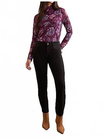 Tribal Audrey Boundless Straight Leg Jeans in Black (view 2)