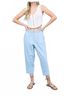 Blu Pepper Solid Blue Farah Capri Pants in Chambray Size M - photo 2