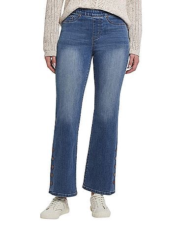 Tribal Audrey Micro Flare Pull On Jean in Vintage Wash (view 2)