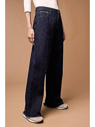 Tribal Wide Leg Jeans in Dark Denim (view 2)