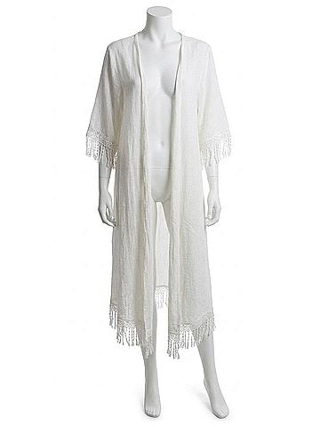 GiGi Moda Barbara Open Front Jacket in White (view 1)