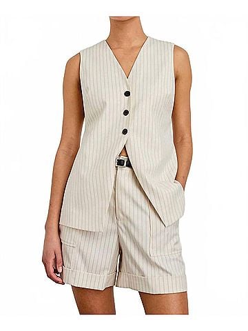 Rails Mylah Vest in Birch Pinstripe (view 2)