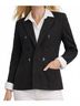 J'envie Plaid Black Classic Houndstooth Jacket in Black Size 12 - photo 2