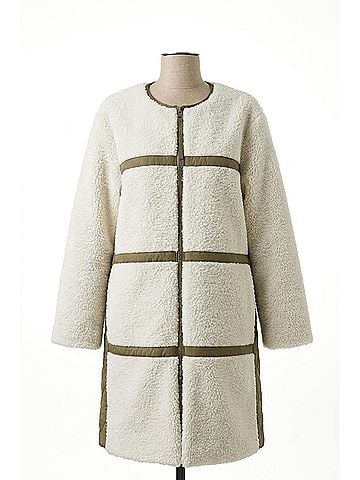 Rails Granger Reversible Sherpa Jacket in Ivory Olive Mix (view 1)