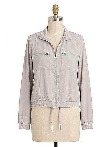 XCVI Active Quinn Bomber Top in Artic (view 1)