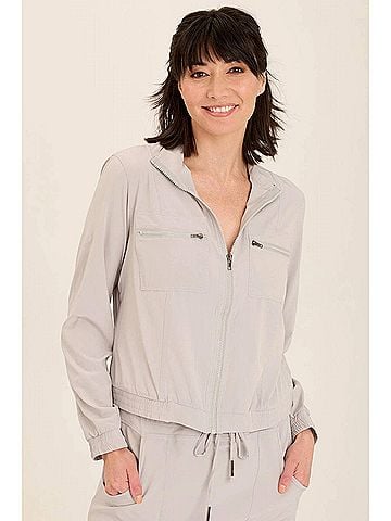 XCVI Active Quinn Bomber Top in Artic (view 2)