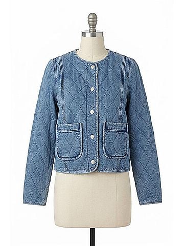 Dear John Kit Quilted Denim Jacket in Moon Star (view 1)