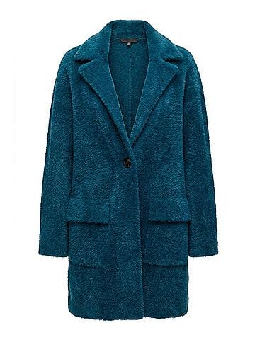 Joseph Ribkoff Florry Feather Yarn Sweater Coat in Twilight (view 1)