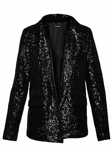 Steve Madden Payton Sequin Blazer in Black (view 2)