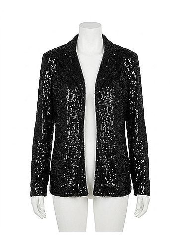 Steve Madden Payton Sequin Blazer in Black (view 1)
