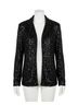 Steve Madden Solid Black Payton Sequin Blazer in Black Size S - photo 1