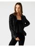 Steve Madden Solid Black Payton Sequin Blazer in Black Size S - photo 3