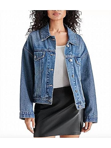 Steve Madden Sienna Denim Jacket in Blue (view 2)
