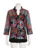 Frank Lyman Design Black Abstract Lightweight Mesh Jacket in Black/Multi Size 22 - photo 1