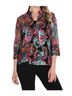 Frank Lyman Design Black Abstract Lightweight Mesh Jacket in Black/Multi Size 22 - photo 2