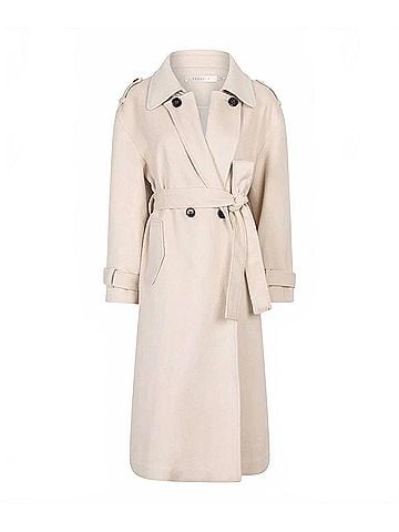 ESQUALO Tenna Trench Coat in Bisquit (view 1)