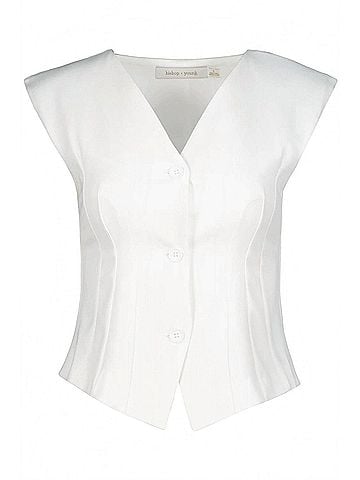Bishop + Young Women's Muse Vest in White (view 1)