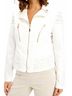 Frank Lyman Design Solid White Zip Front Woven Jacket in Off White Size M - photo 2
