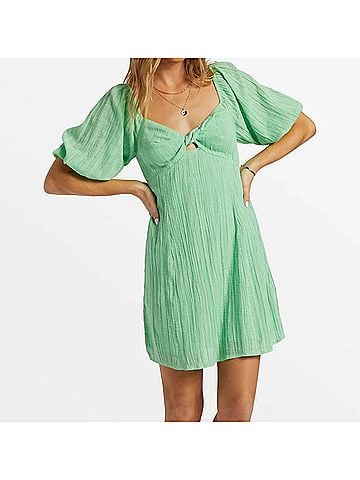 Billabong Sol Dress in Green (view 2)