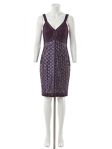 Sue Wong Women's Short Dress in Purple (view 1)