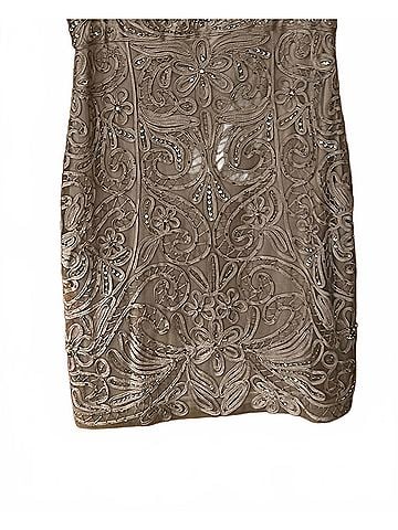 Sue Wong Women's Short Dress in Taupe (view 2)