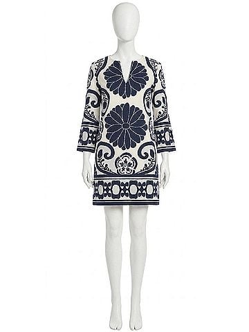 Trina Turk Amy Dress in Navy White (view 1)