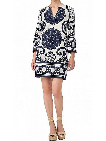 Trina Turk Amy Dress in Navy White (view 2)