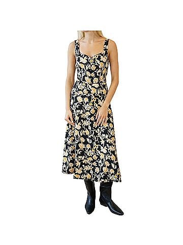 Ulla Johnson Vivi Midi Dress in Tourmaline (view 2)