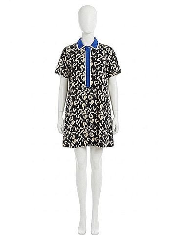 Jodifl Collar Dress in Navy Stripe (view 1)