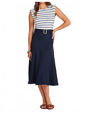 Bishop + Young Kristopher Twofer Midi Dress in Indigo (view 2)