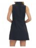 Entro Solid Black Button Front Mini Dress in Black Size L - photo 3