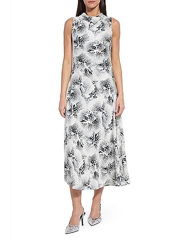 Lyssé Anaya Crystal Hammered Satin Dress in Winter Orchid (view 2)