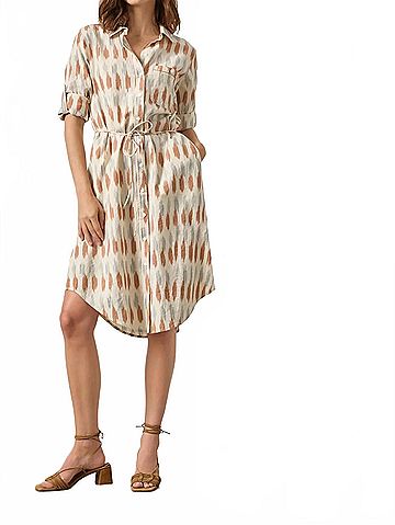 Lilla P Ikat Shirt Dress in Carob (view 2)