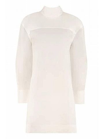 Ganni Women's Scandi Chic Mini Dress in Bright White (view 2)