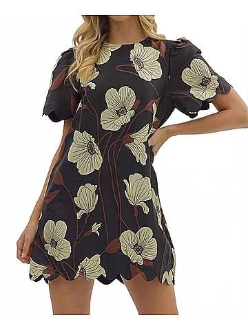 Entro Coastal Soiree Mini Dress in Black (view 2)