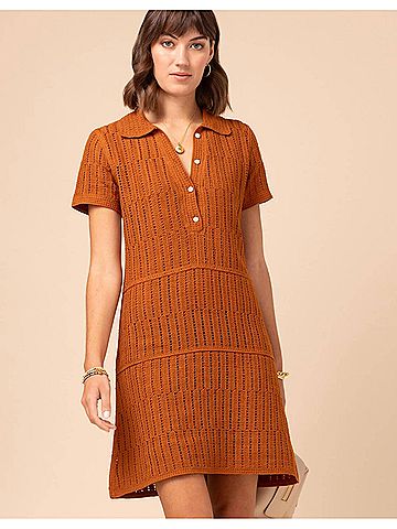 Spartina 449 Bettina Polo Dress in Pecan (view 2)