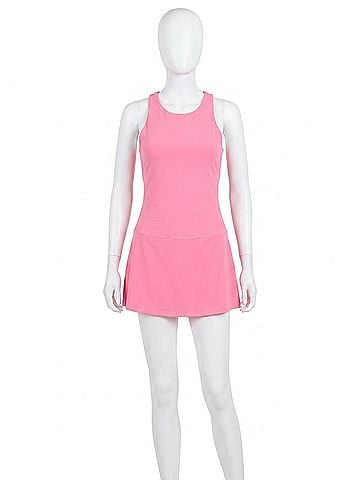Karlie Scallop V-Back Mini Kourt Dress in Bubblegum Pink (view 1)