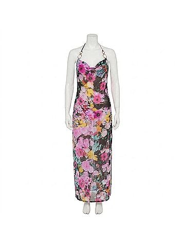 Steve Madden Mesh Cowl Neck Maxi Dress in Dazy Fields (view 1)