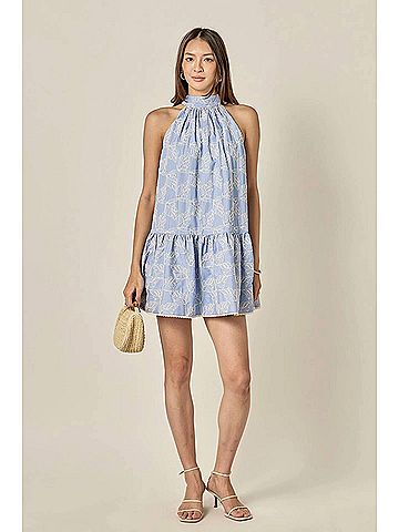 English Factory Emmie Dress in Periwinkle (view 2)