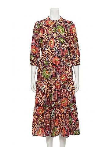 Fate The Jubilee 3/4 Sleeve Midi Dress in Multi (view 1)