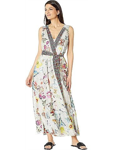 Johnny Was Edith Sleeveless Midi Dress in Multi (view 2)