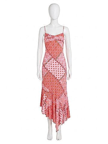 Amanda Uprichard Kaysee Midi Dress in Pink Multi (view 1)