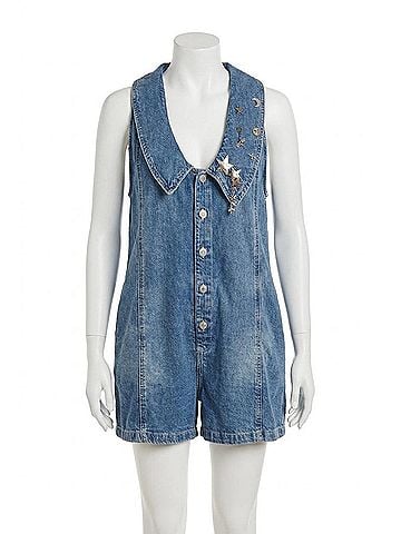 Free People Dover Racerback Playsuit in Blue (view 1)
