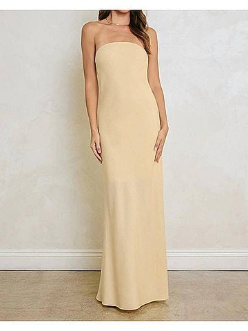 Dress Forum Wyeth Strapless Maxi Dress in Butter Lemon (view 2)