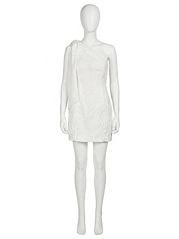 Lucy Paris Mercy Bow Dress in White (view 1)