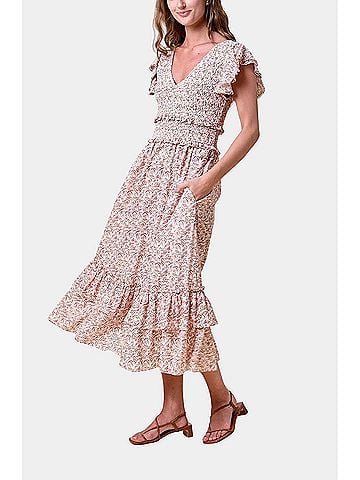 Cleobella Narmeen Midi Dress in Pink (view 2)