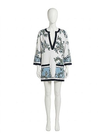 Veronica Beard Briarcliff Terry Tunic Dress in Blue Jay (view 1)