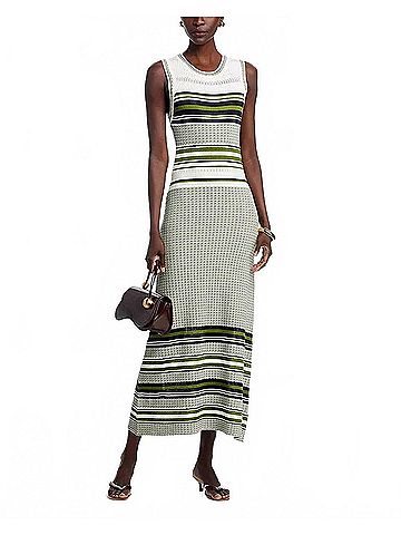 Veronica Beard Dawna Knit Dress in Navy/Cactus (view 2)