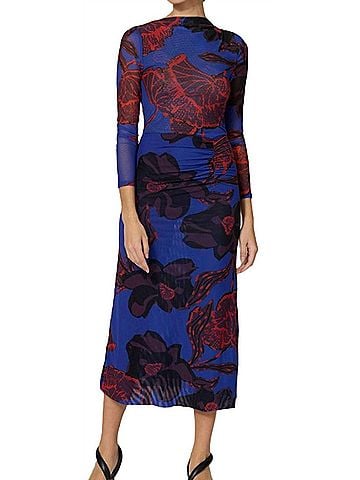 Cleobella Katya Ankle Maxi Dress in La Rouge Print (view 2)